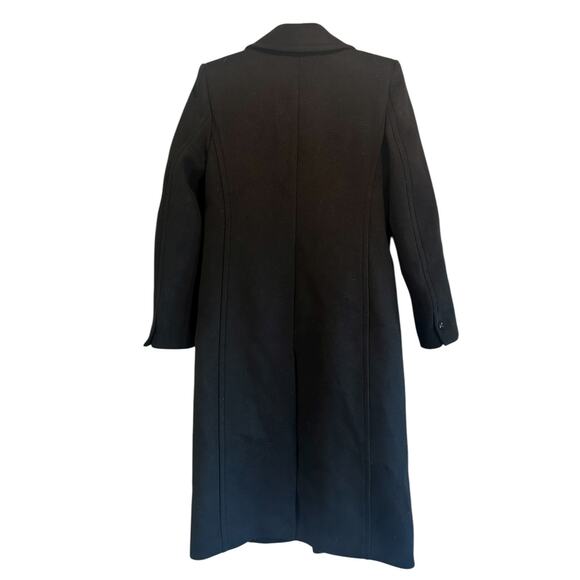 Mango Black Wool Long Peacoat Size XS - Picture 4 of 8